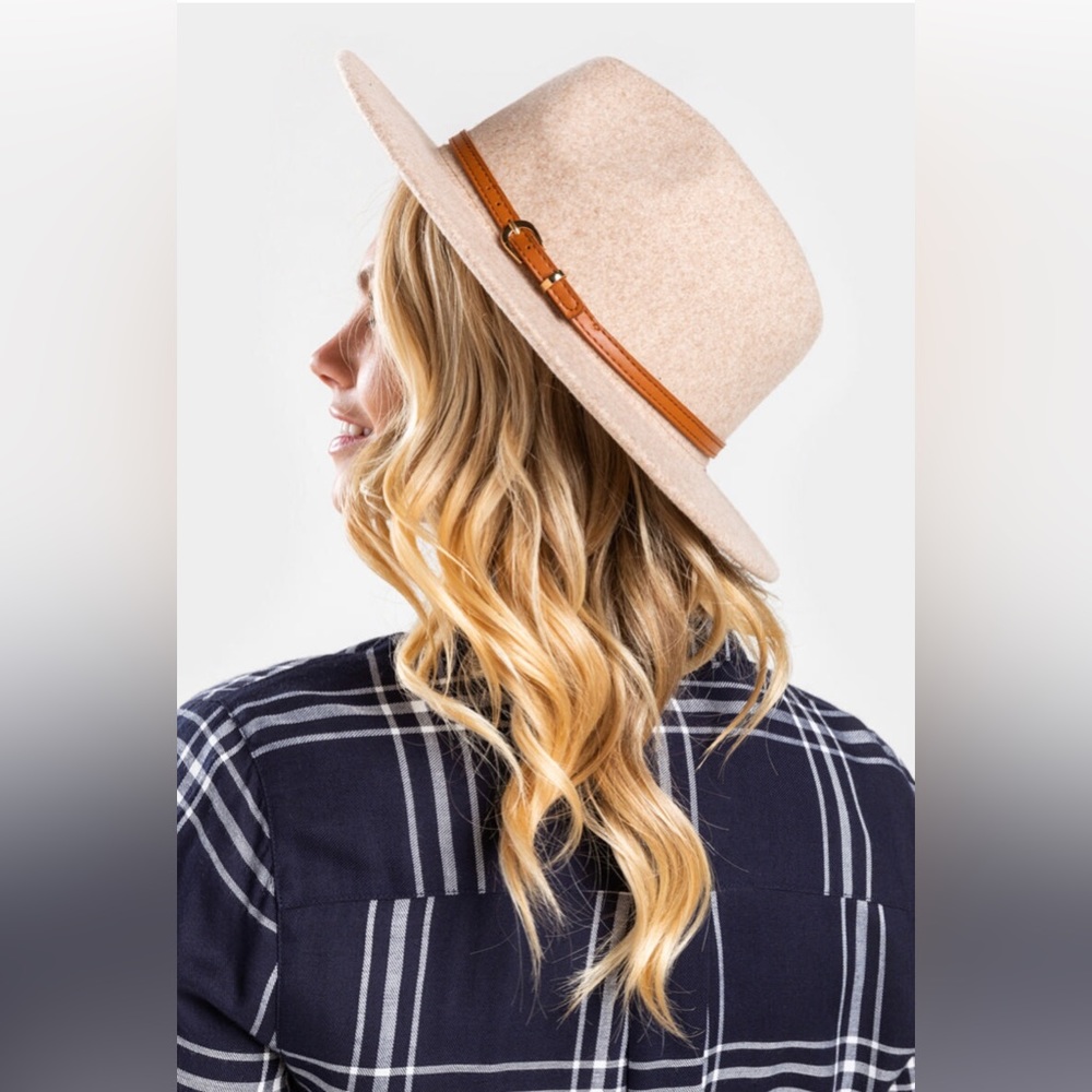 Wool Panama Hat in Taupe